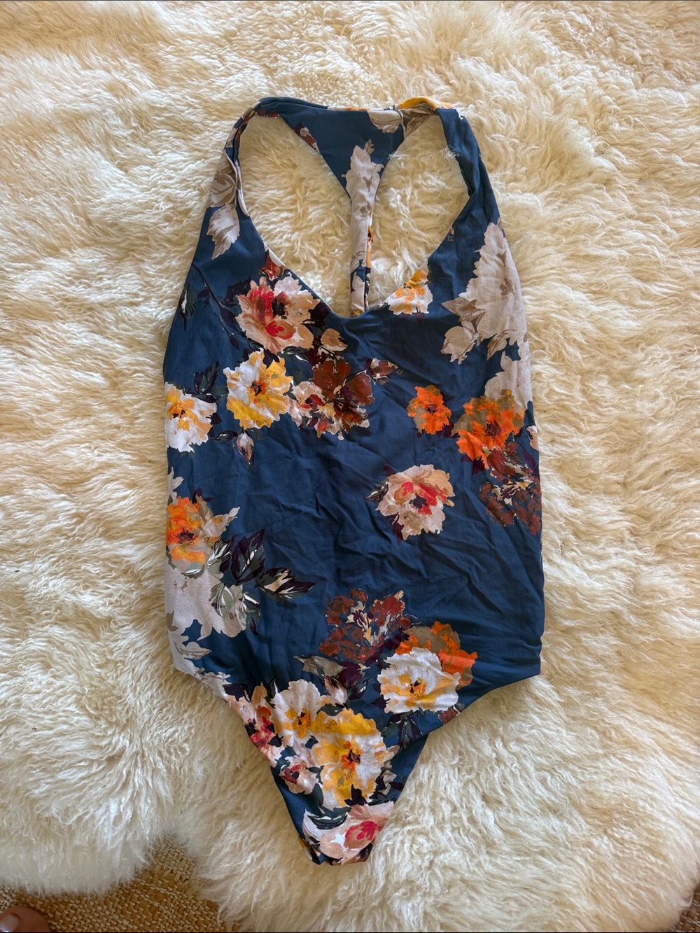 Navy Floral One-Piece Swimsuit